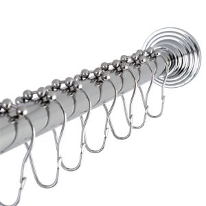 Kingston Brass SCC2711 Adjustable Shower Curtain Rod with Ring Combo SCC2711