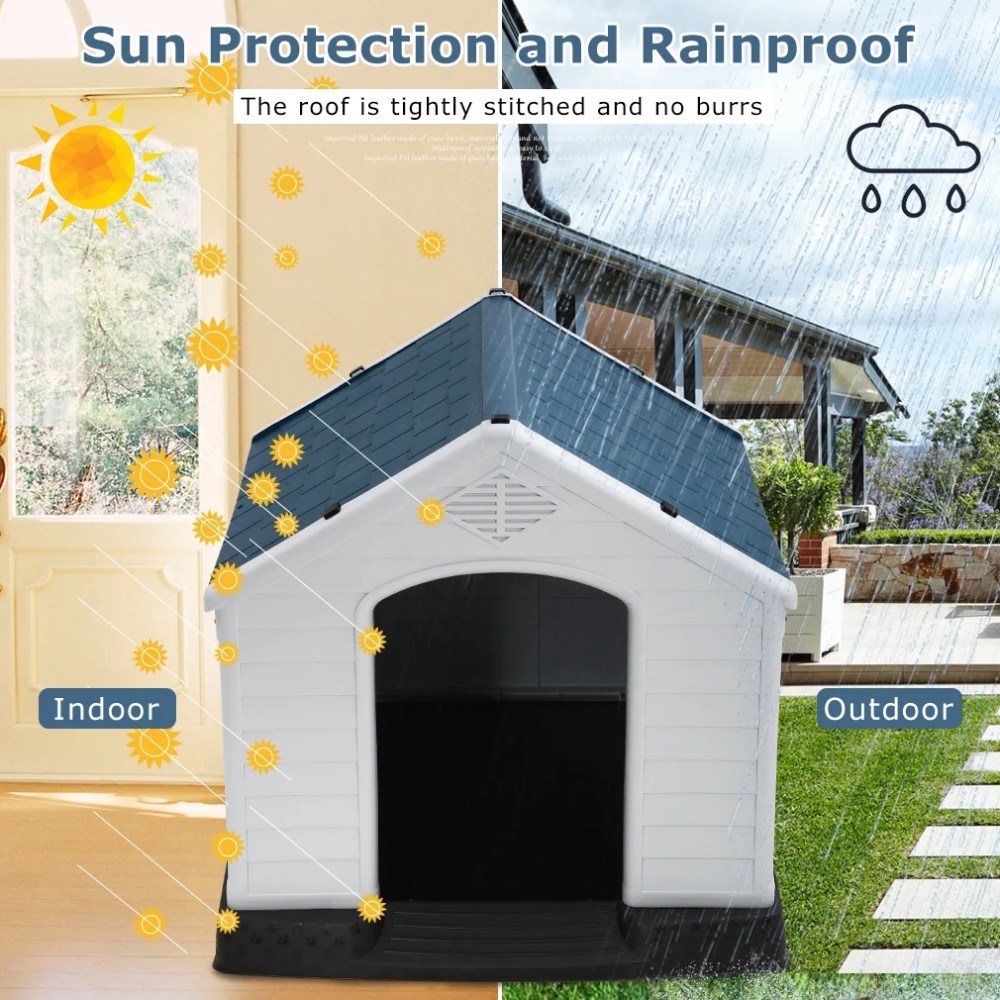 Bestpet Dog House Pet Kennel With Air Vents, Indoor & Outdoor - Image 3
