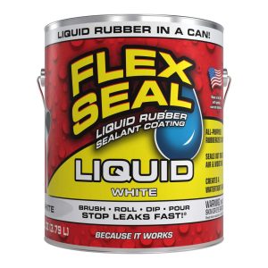 Flex Seal Liquid Rubber Sealant Coating,  1 Gallon,  White