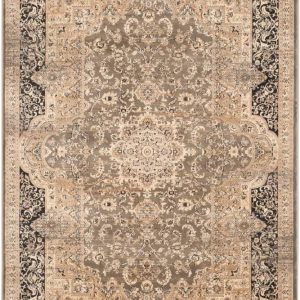 SAFAVIEH Vintage Kinsley Traditional Area Rug, Taupe/Black, 5'1" x 7'7"