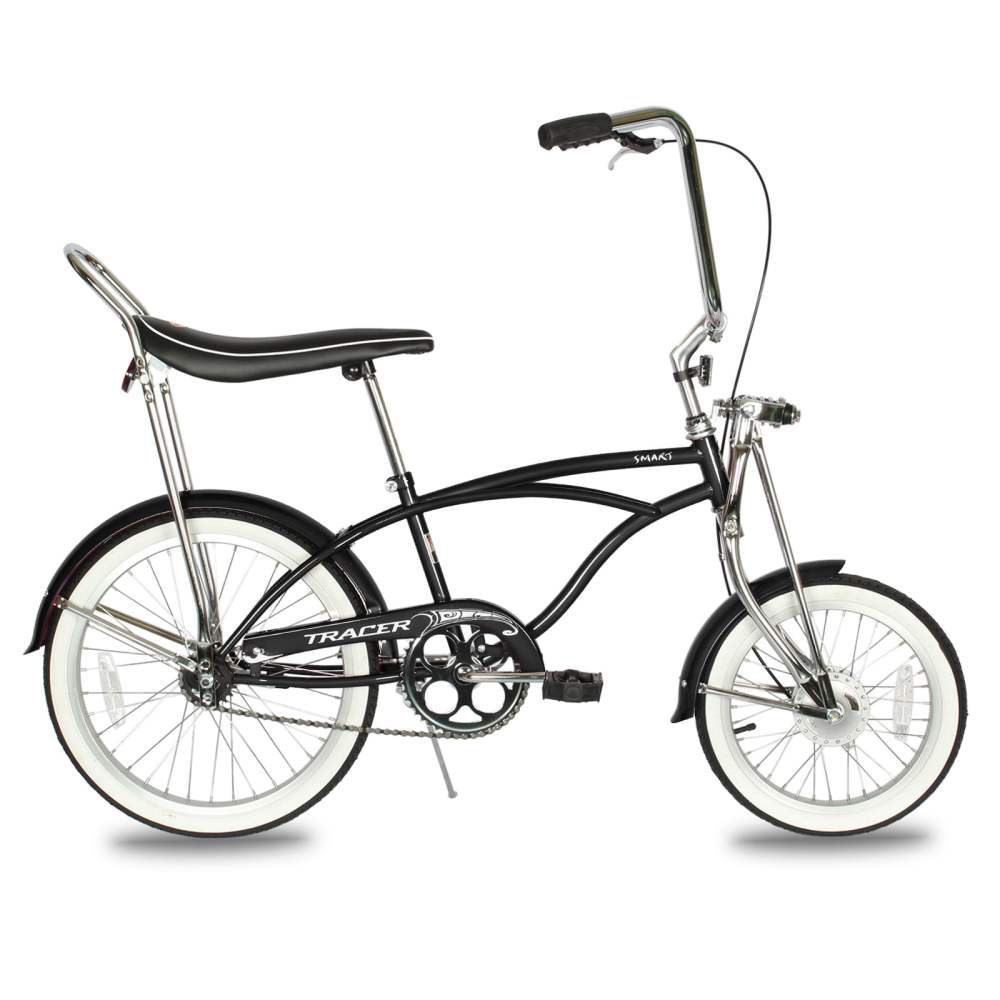 Wonder Wheels 16 Inch Lowrider Hi-Ten Steel Drum Brake Single Speed Bicycle w/ Alloy Rims - Matte Black