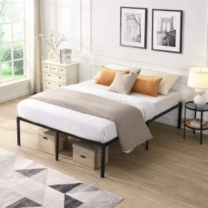 18in Full Bed Frames,LEGAHOME Heavy Duty Full Size Metal Platform Bed Frame,Full Bed No Box Spring Needed with Adjustable Height,Full