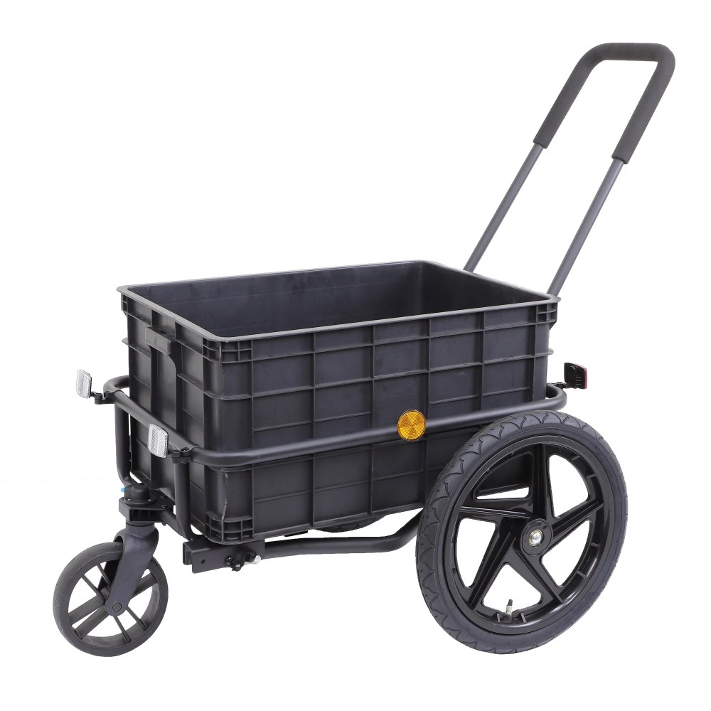 Xspec 2-in-1 Bike Cargo Trailer Pushcart, with Removable Box and Waterproof