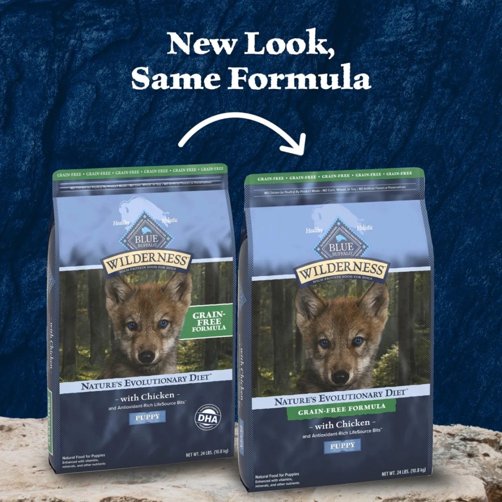 Blue Buffalo Wilderness High-Protein Grain-Free, Puppy Dry Dog Food, Chicken, 24-lb Bag - Image 10