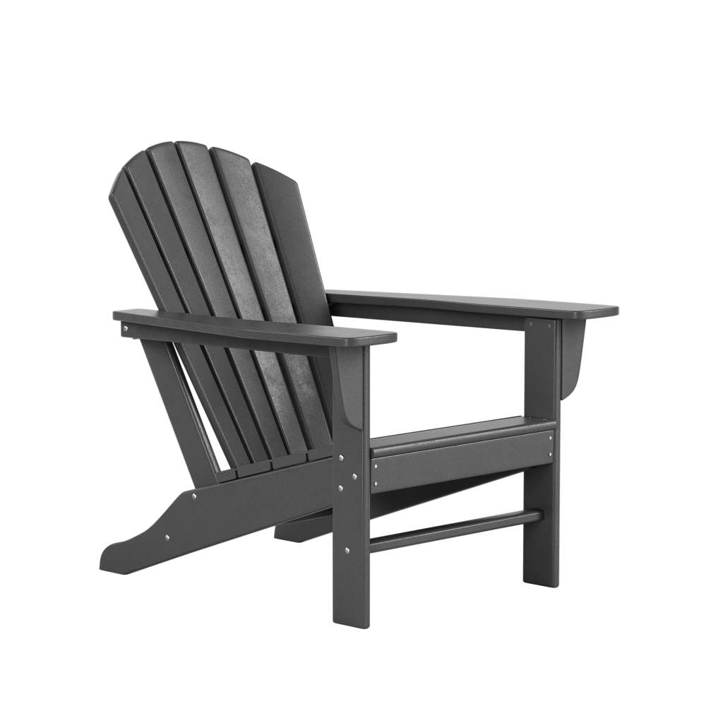 Westin Outdoor Weather Resistant HDPE Plastic Adirondack Chair - Gray (Set of 3) - Image 2
