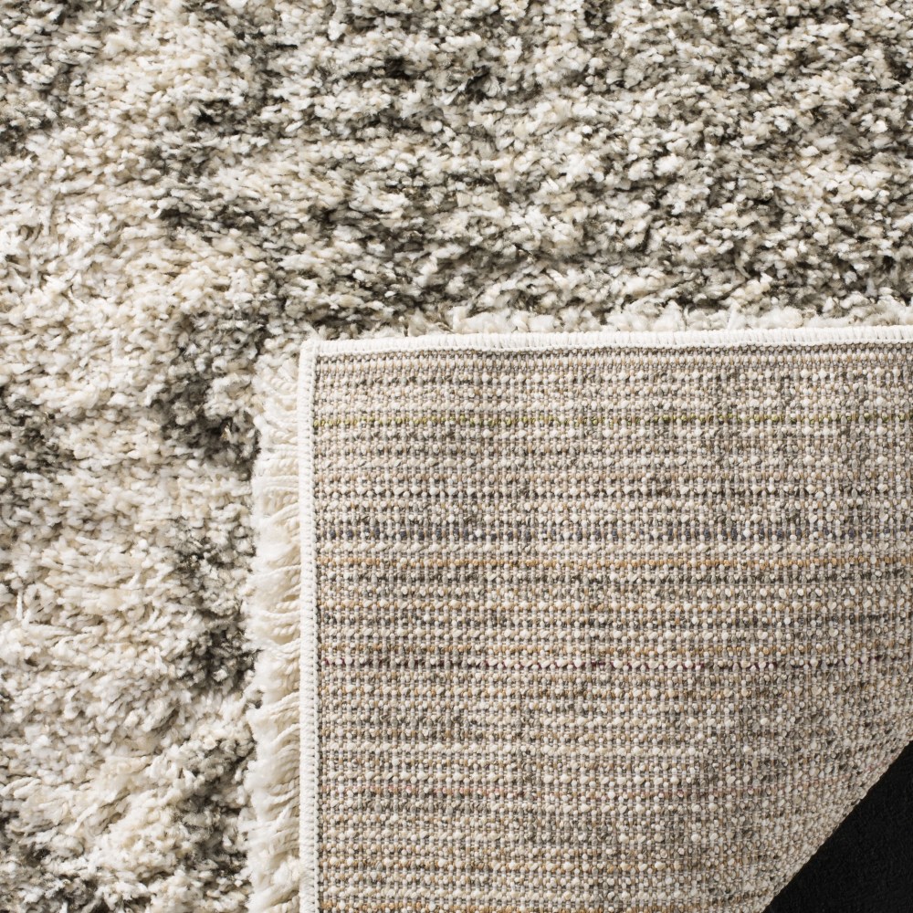 SAFAVIEH Hudson Raphael Geometric Shag Area Rug, Ivory/Grey, 5'1" x 7'6" - Image 2