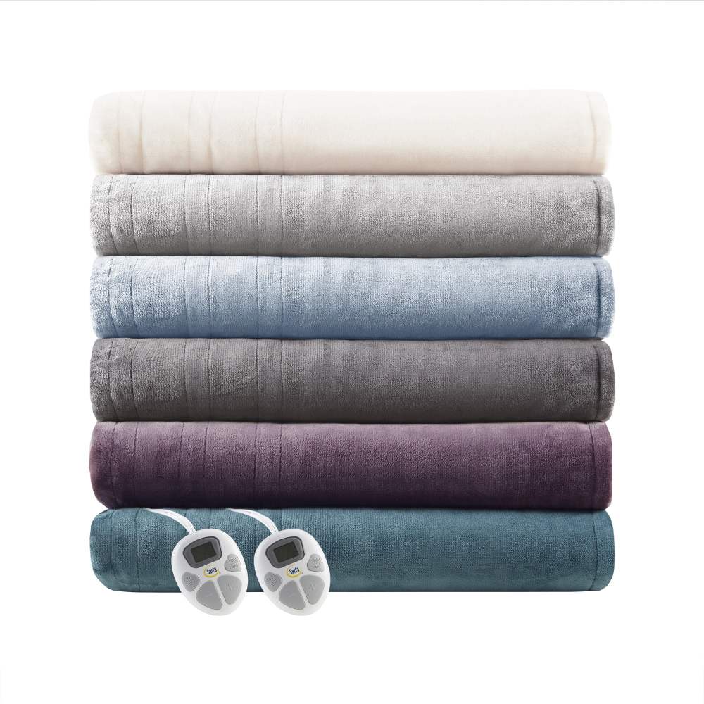 Serta Gray Polyester Electric Blanket, Queen - Image 5