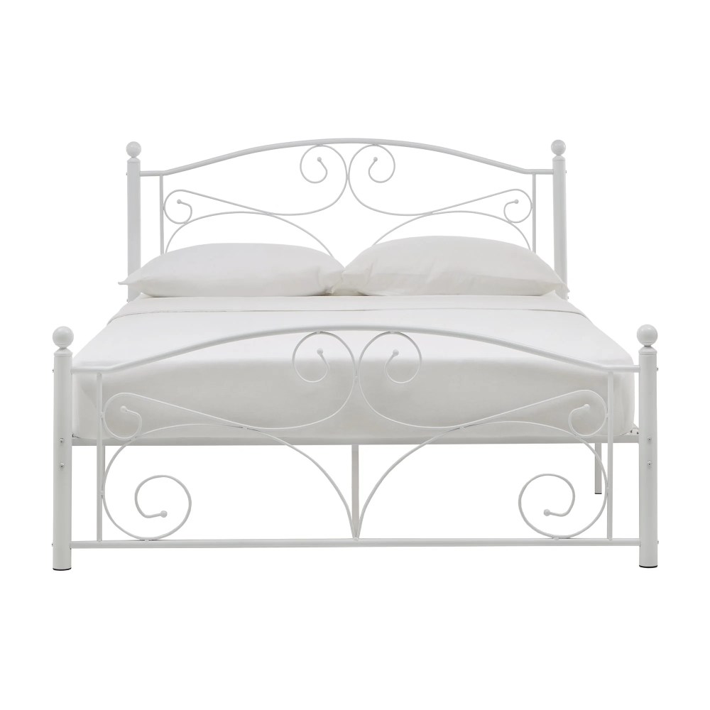 Weston Home Abigail Metal Platform Full Bed, White - Image 3