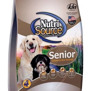 NutriSource Senior For Dogs 7 Years & Older Chicken & Rice Recipe Dog Food 26 lb