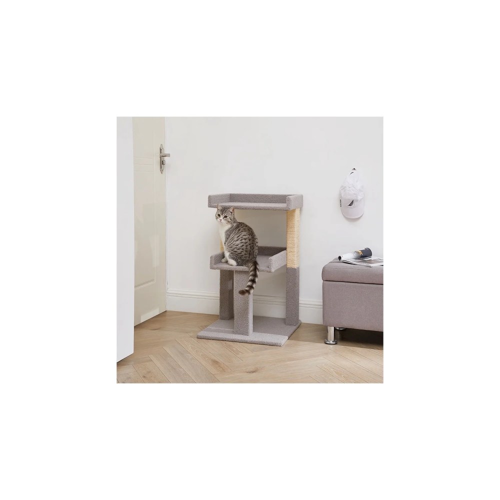 Lulu 2-Tier Cat Tree Tower for Indoor Cats-Large Cat Tower & Cat Condo for Large Cats Cat Tree House:Gray - Image 11