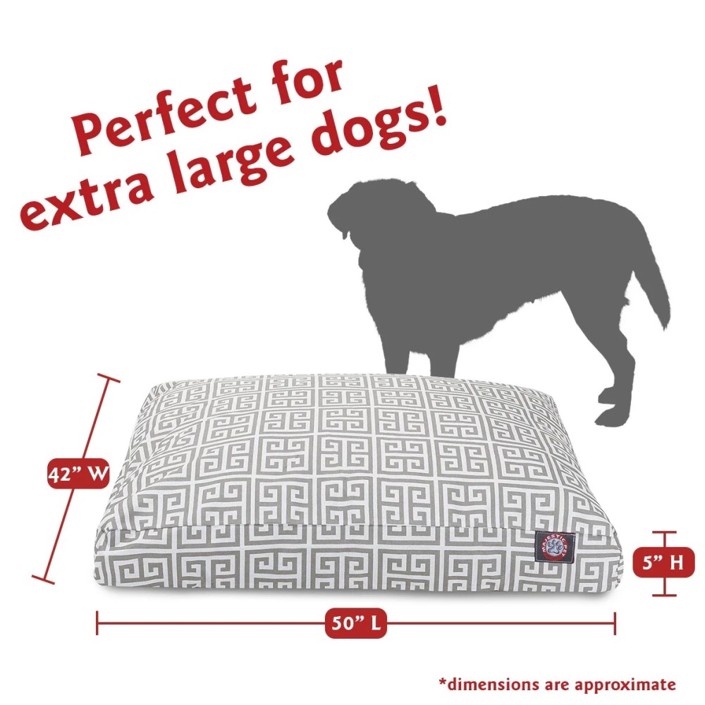 Majestic Pet Towers Rectangle Pet Bed For Dogs, Removable Cover, Grey, Extra Large - Image 5