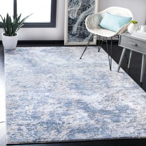 SAFAVIEH Amelia Alastar Abstract Distressed Area Rug, Gray/Blue, 5'3" x 7'6"