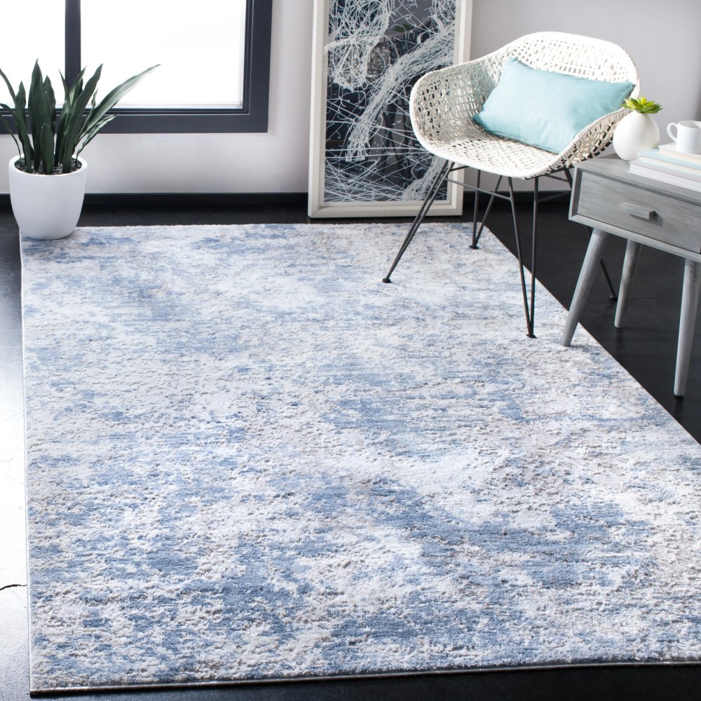 SAFAVIEH Amelia Alastar Abstract Distressed Area Rug, Gray/Blue, 5'3" x 7'6"