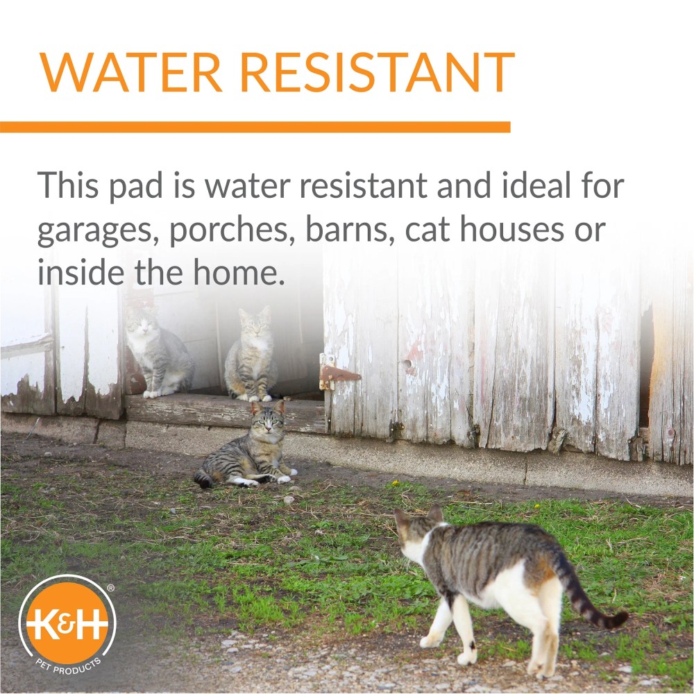 K&H Pet Products Extreme Weather Heated Kitty Pad for Outdoor Cats Black Small 18.5 X 12.5 Inches - Image 2
