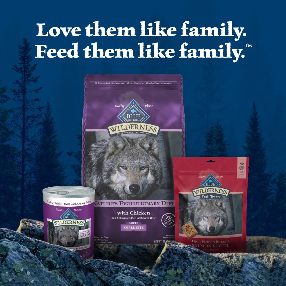Blue Buffalo Wilderness Natural High-Protein, Small-Bite Dry Food for Adult Dogs, Chicken, 28-lb bag. - Image 3