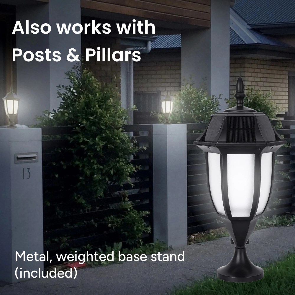 Techko Solar Wall or Pillar Light-Amber or White Light - Image 3