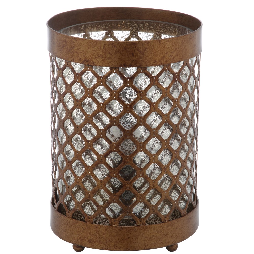 Safavieh Borden 11.5 in. H Hurricane Table Lamp, Gold, Set of 2 - Image 5