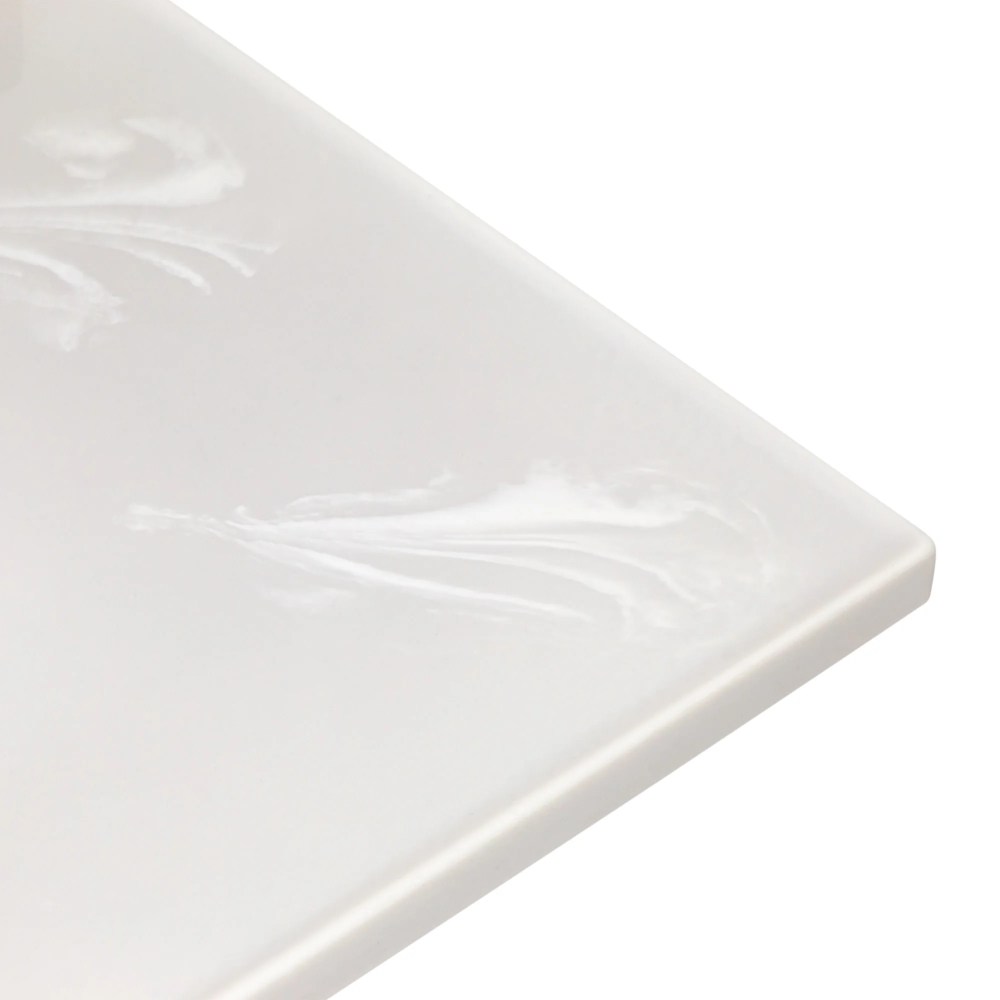 Design House Cultured Marble 31" x 19" Single Bowl Vanity Top with Centerset Mount and Backsplash, Ivory Swirl - Image 5