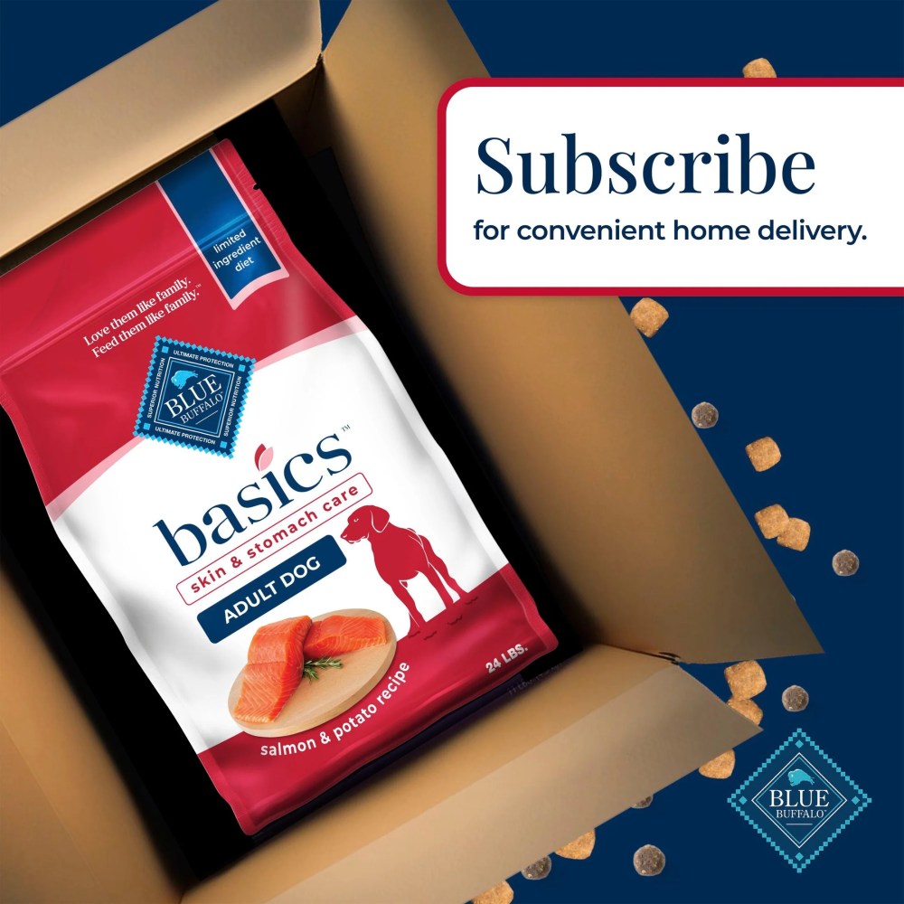 Blue Buffalo Basics Adult Dry Dog Food, Salmon, Chicken Free, 24lbs Bag - Image 2
