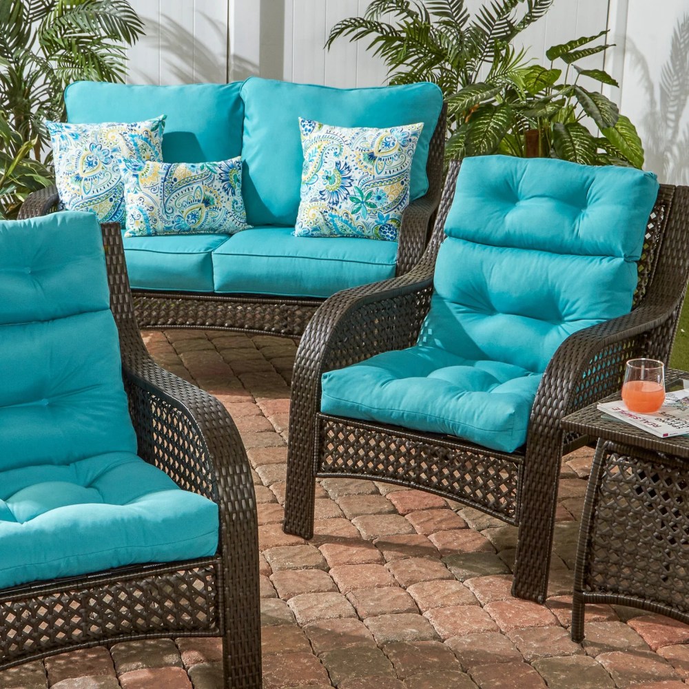 Sunbeam 44 x 22 in. Outdoor High Back Chair Cushion (2-Pack) by Greendale Home Fashions - Image 97