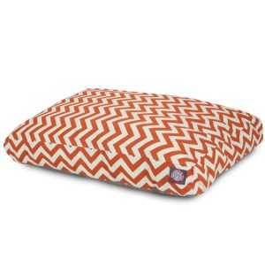 Majestic Pet  Chevron Rectangle Pet Bed For Dogs,  Removable Cover,  Burnt Orange,  Extra Large