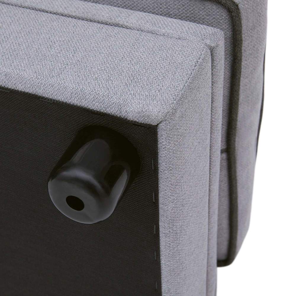 Teamson Pets Ivan Chaise Lounge Dog Bed with Storage for Pets up to 33 lbs, Gray - Image 2