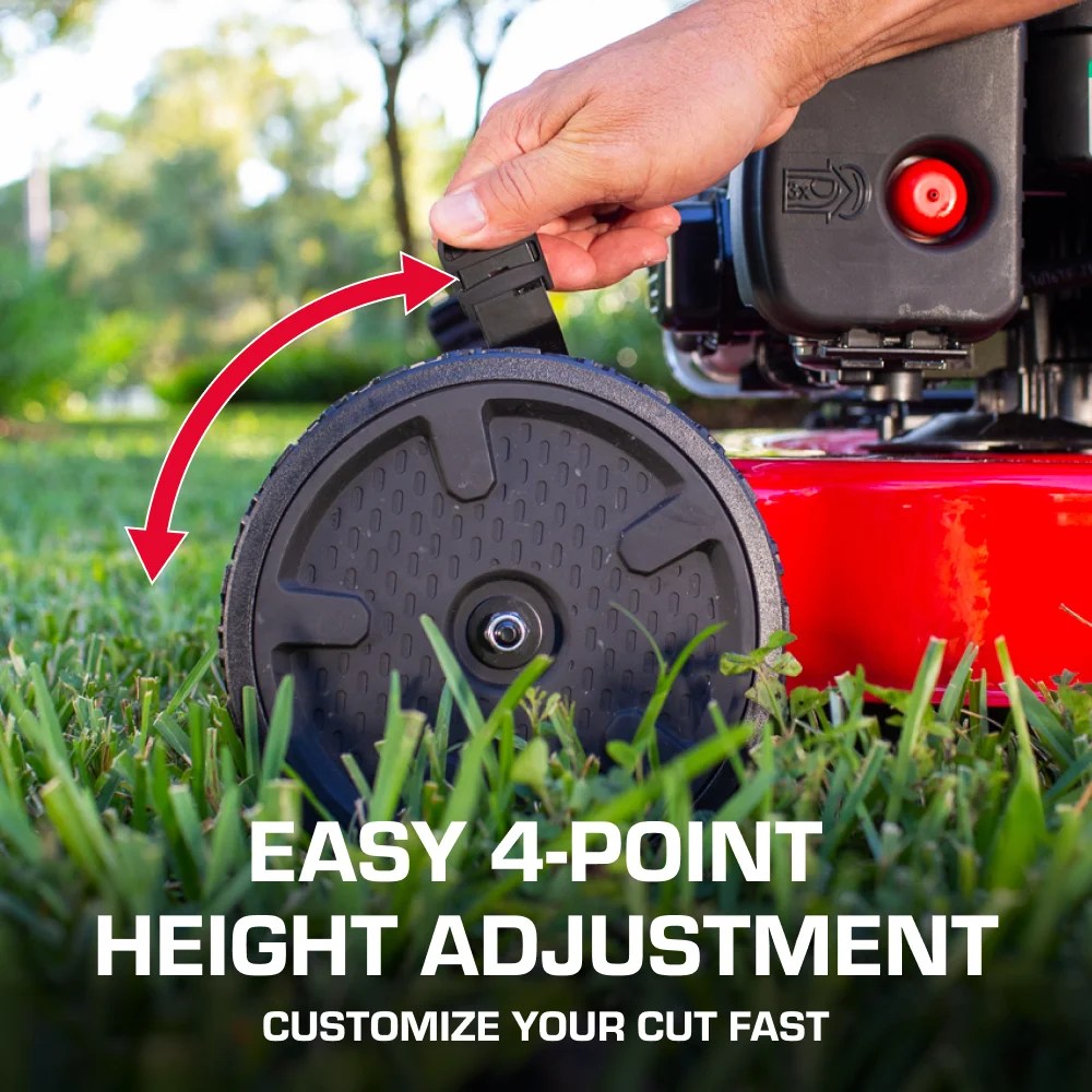 Hyper Tough 20" 125cc Gas Powered Walk-Behind Push Lawn Mower with Briggs & Stratton Engine, Red - Image 10