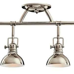 7704PN-Kichler Lighting-4 light Fixed Rail - with Vintage Industrial inspirations - 11.25 inches tall by 5.5 inches wide-Polished Nickel Finish