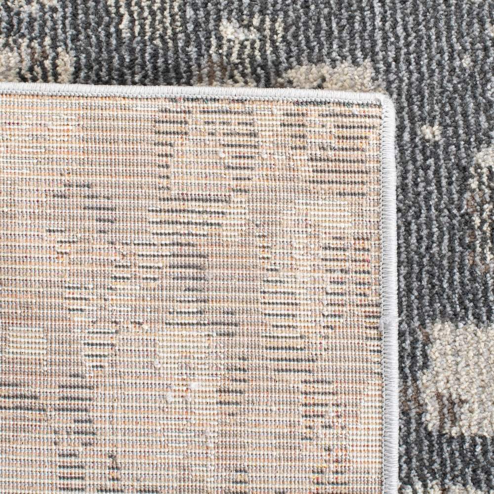 SAFAVIEH Madison Candelario Abstract Polka Dots Area Rug, Grey/Beige, 10" x 14" - Image 6