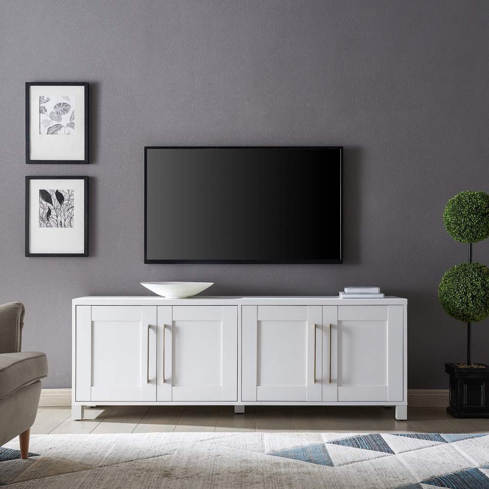 Evelyn&Zoe Chabot Rectangular TV Stand for TV's up to 75", White - Image 6