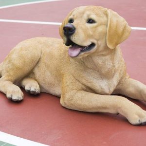 Hi-Line Gift Ltd. Yellow Labrador Retriever Lying Down