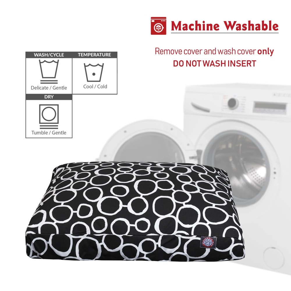 Majestic Pet Fusion Rectangle Pet Bed For Dogs, Removable Cover, Black, Extra Large - Image 4