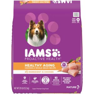 Iams Proactive Health Senior Dog Food Healthy Aging Dry Dog Food With Real Chicken,  29.1 Lb Bag