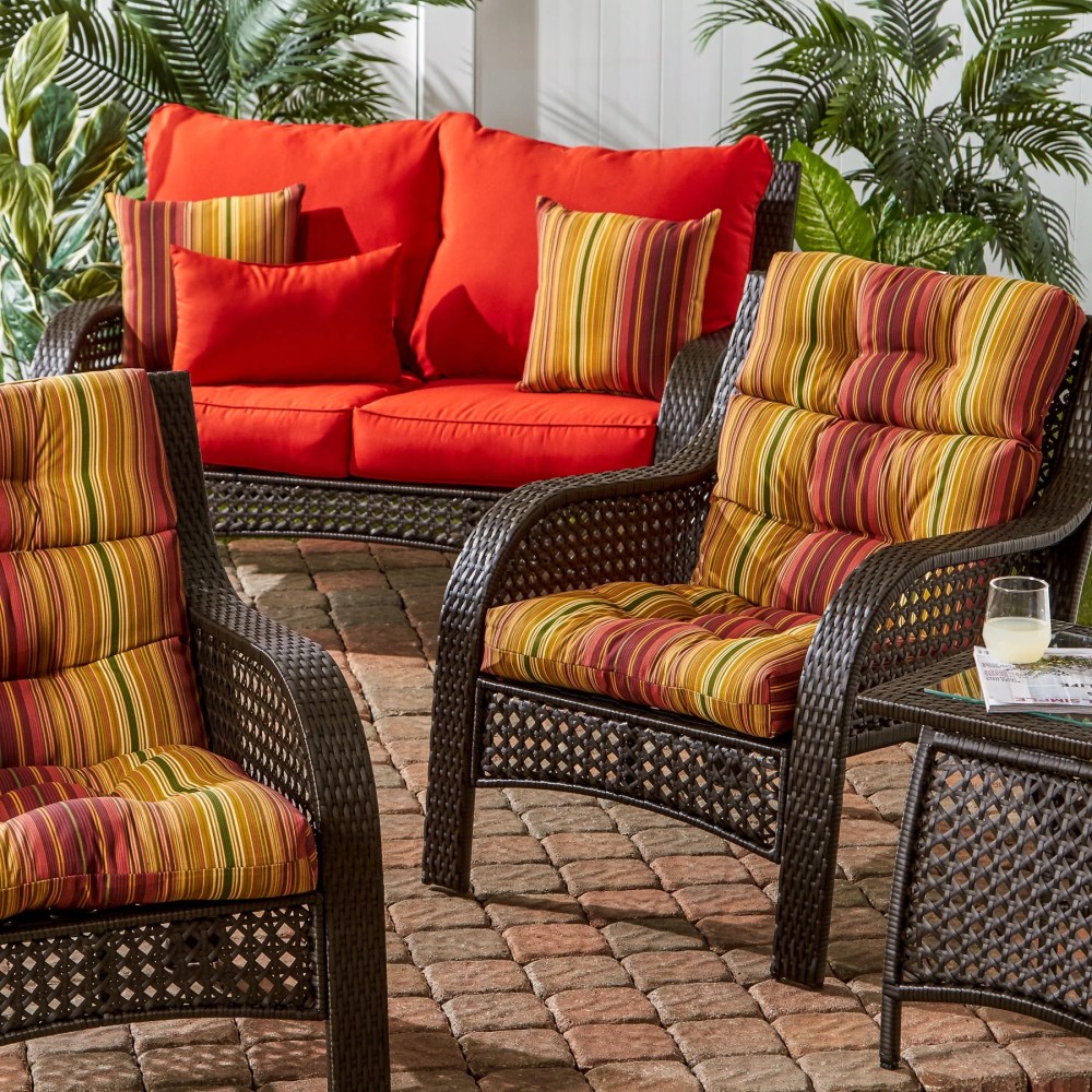 Sunbeam 44 x 22 in. Outdoor High Back Chair Cushion (2-Pack) by Greendale Home Fashions - Image 69