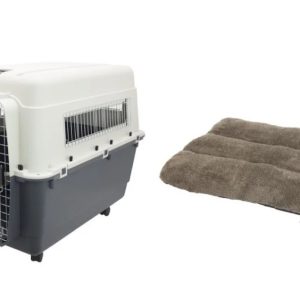 Kennels Direct Premium Plastic Dog Kennel and Travel Crate,  Small,  with Sportpet Designs Waterproof 20" pet bed ,  Small