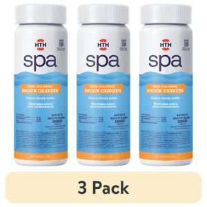 (3 pack) HTH Spa Care Non-Chlorine Shock Oxidizer - Granules, 2.2 lb - Pool and Spa Shock Treatment for Water Clarification