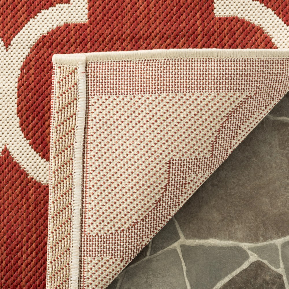 Safavieh Courtyard Alyssa Geometric Indoor/Outdoor Area Rug, Red/Bone, 6'7" x 9'6" - Image 12
