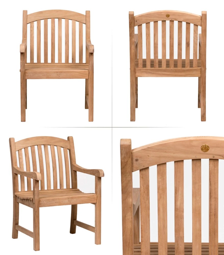 Amazonia Newham Armchair Certified Teak Eco-Friendly for Outdoors and Indoors, Brown - Image 4