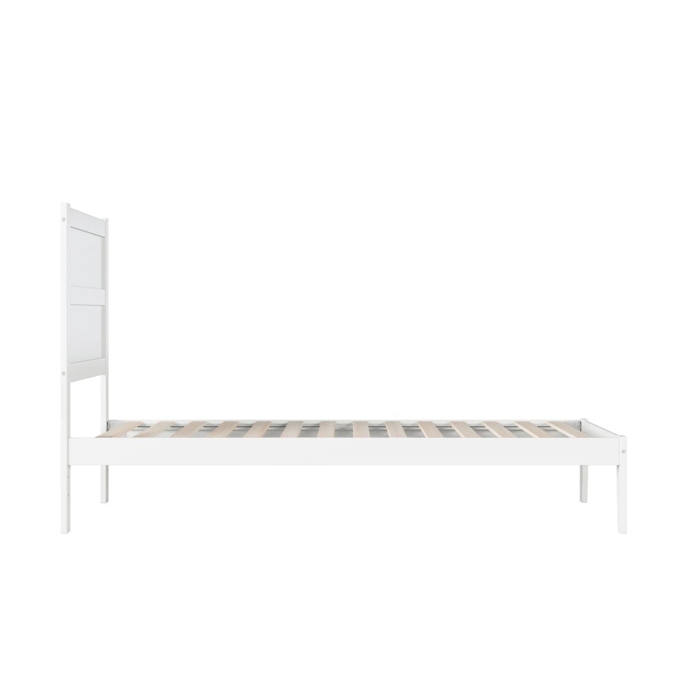 AFI NoHo 14" Twin XL Wood Platform Bed Frame with Modern Panel Headboard, White - Image 2