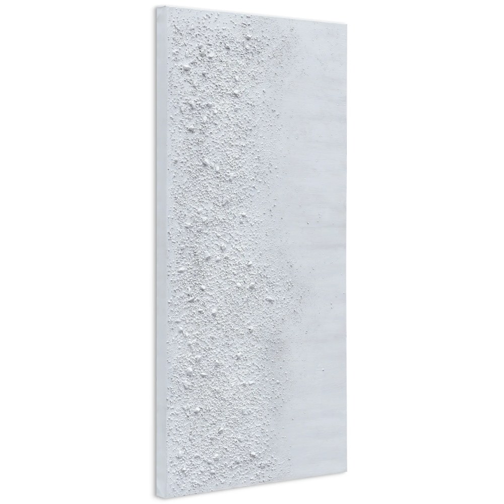 Empire Art Direct White Snow A Textured Metallic Hand Painted Wall Art, 24" x 48" x 1.5", Ready to Hang - Image 3