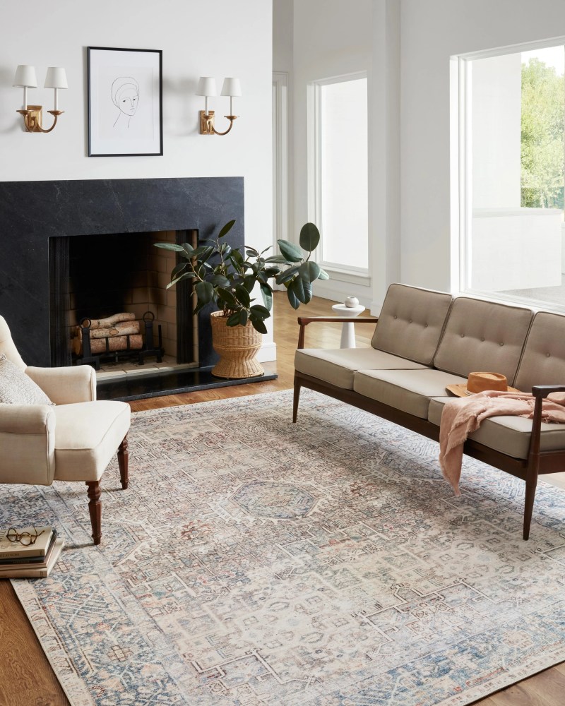 Chris Loves Julia x Loloi Jules Natural/Ocean 5"-0" x 7"-6" Area Rug - Image 9