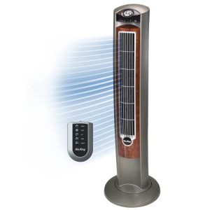 Air King Wind Curve 42" 3 Speed Fresh Air Ionizer Tower Fan with Remote Control,  9554