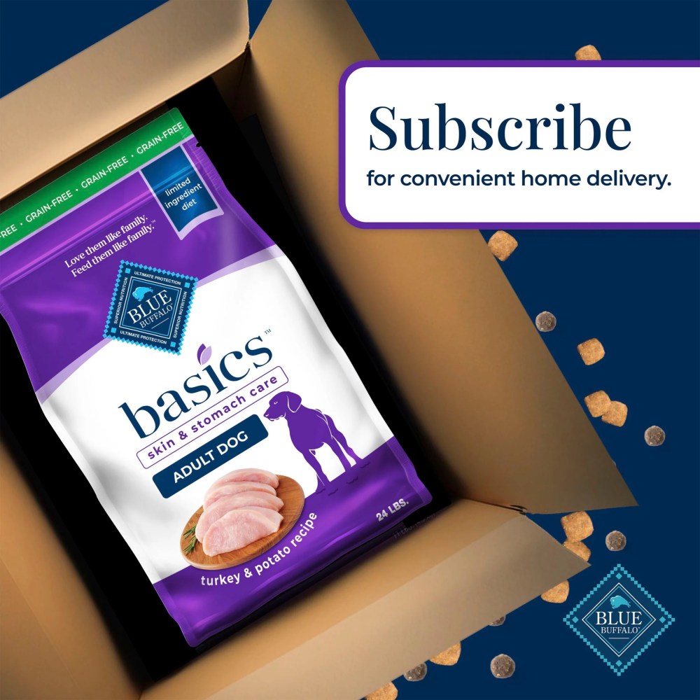 Blue Buffalo Basics Grain Free Adult Dry Dog Food, Turkey, Chicken Free, 24lb Bag - Image 7