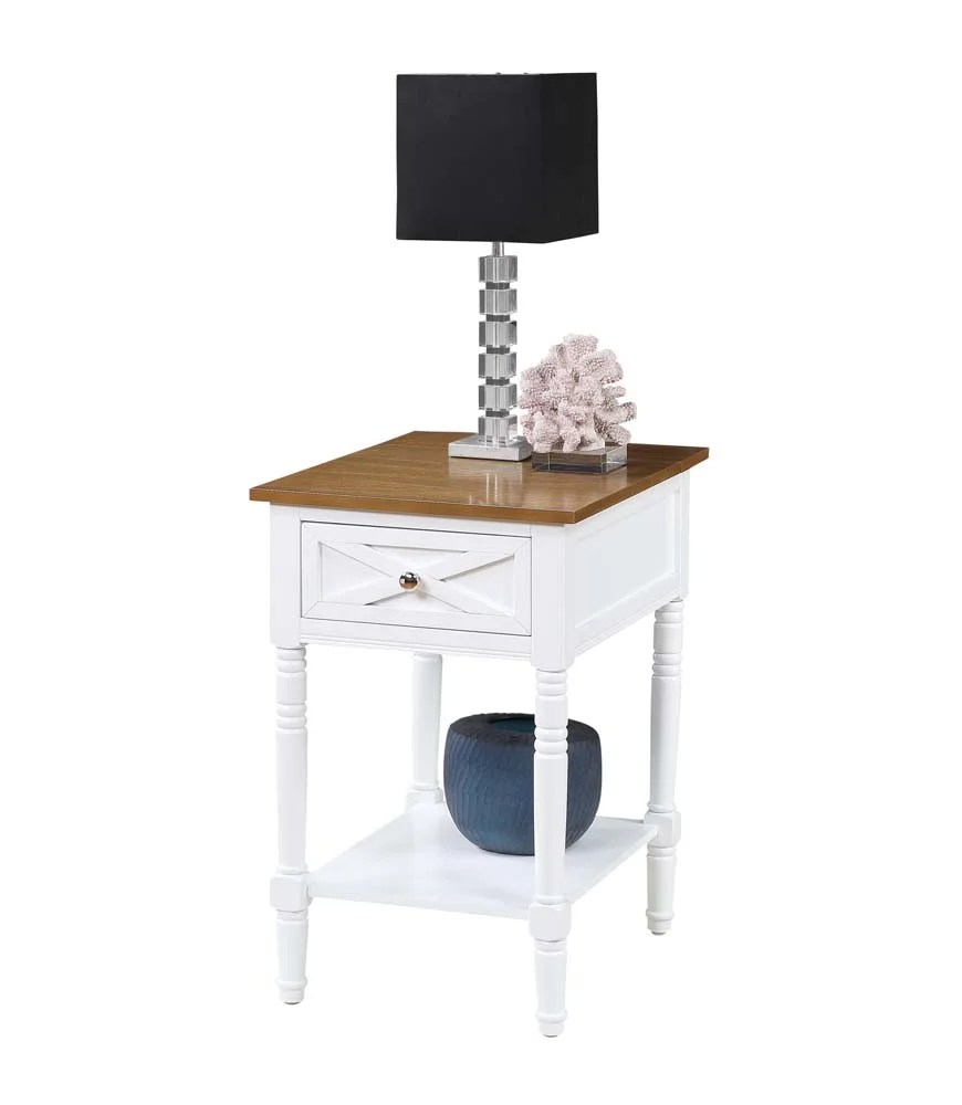 Convenience Concepts Country Oxford End Table with Charging Station, Multiple Colors - Image 6