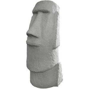 EMSCO Easter Island Head 28" Garden Statue-Natural Granite Appearance-28" Height