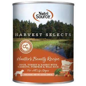 Nutrisource 872743 12.3 oz Harvest Selects Hunters Bounty Dog Cans MP12 Case - Pack of 12
