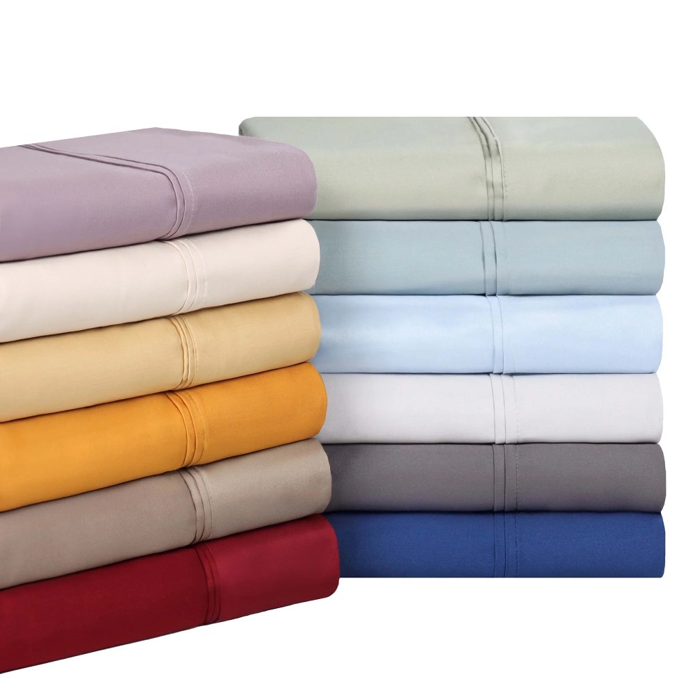 Superior Egyptian Cotton Eco-Friendly 1200 TC Sheet Set, Full, Burgundy - Image 13