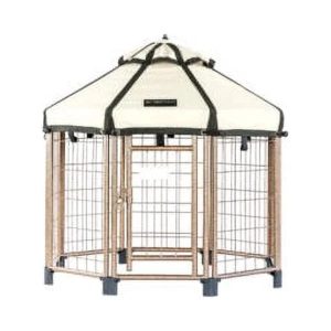 Pet Gazebo 3FT Outdoor Dog Kennel with Canopy for Dogs,  Beach Sand