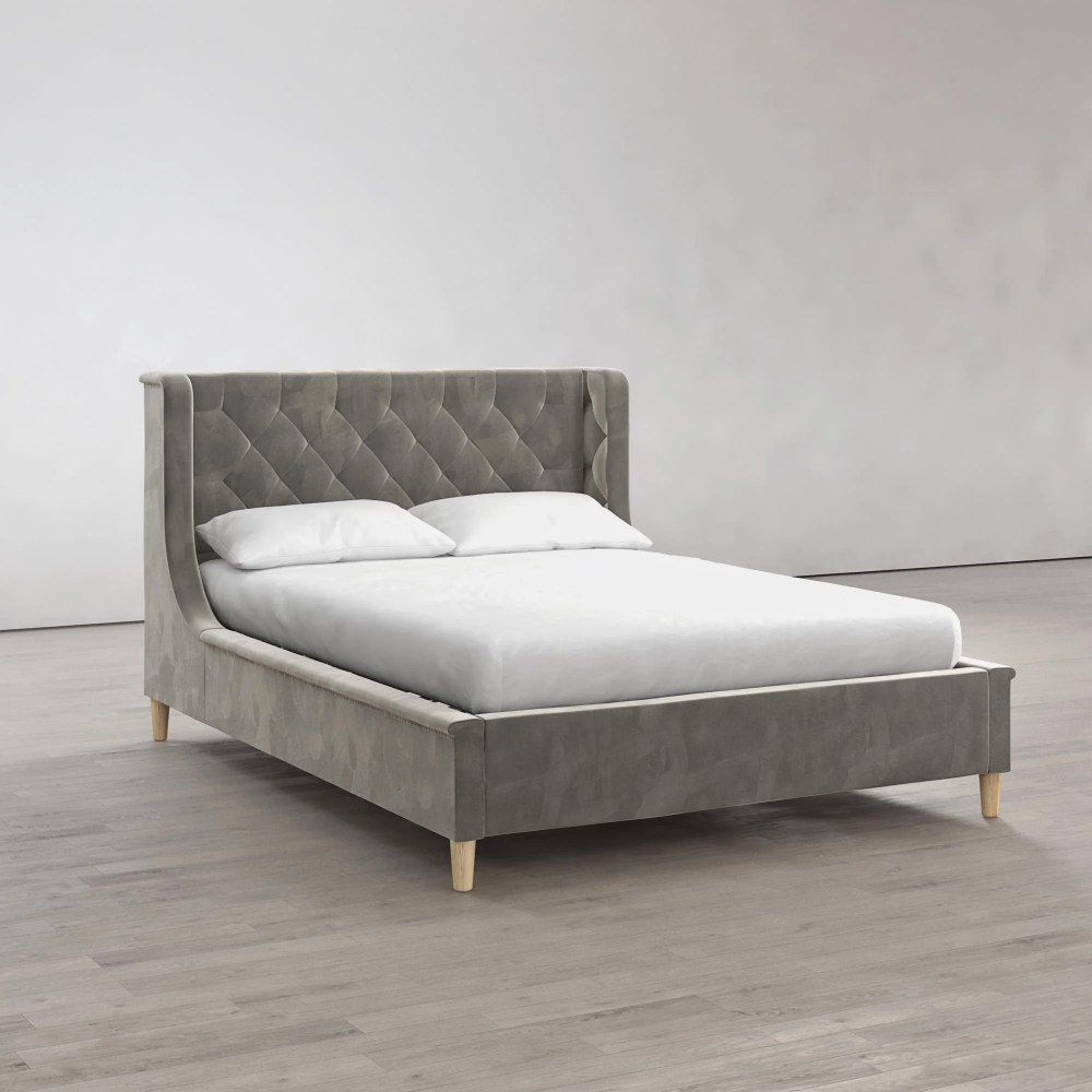 Max & Finn Ambrosia Kids' Full Upholstered Bed, Gray Velvet - Image 6