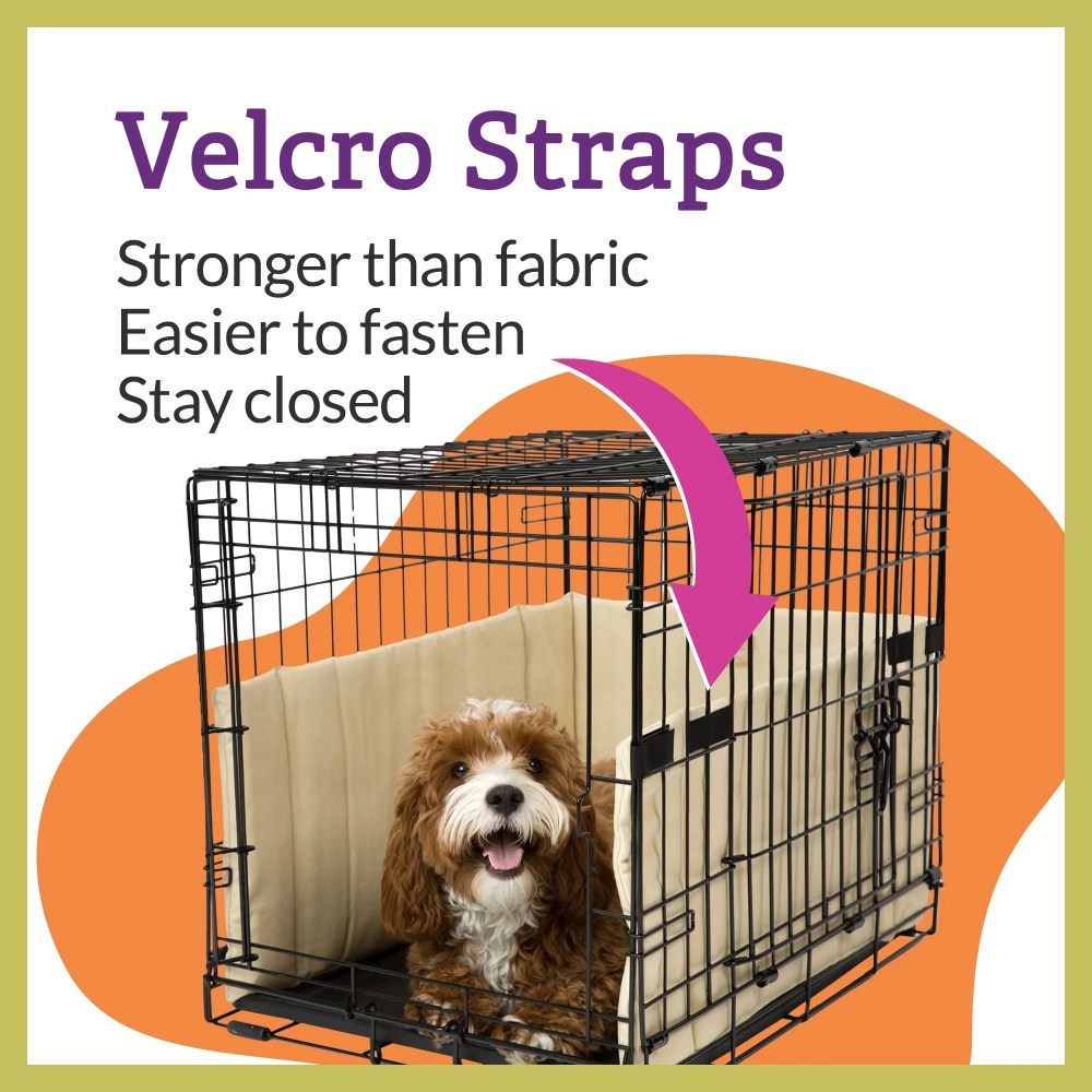 Pet Dreams Dog Crate Bumper - Patented Comfy Liner & Dog Tail Protector for Inside Crate, Fits iCrate Cages 18, 24, 30, 36, 42, 48 Inches Grey, Large, 36" - Image 2